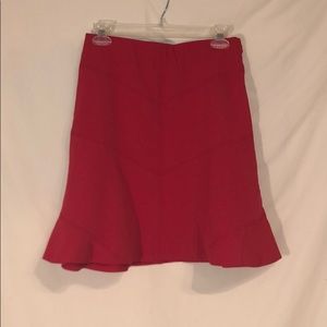 NWOT Bright Pink Flared Seamed Mini Skirt